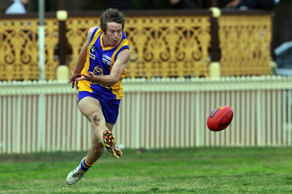 Lee Coghlan representing the BFNL for the first time in 2009, when an inexperienced BFNL team upset Ballarat at Bacchus Marsh.