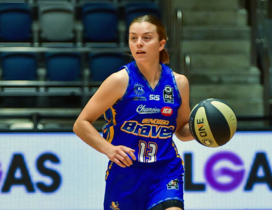 SOLID PERFORMANCE: Abbey Wehrung was one of the Braves' best in the win over Melbourne. Picture: BRENDAN McCARTHY