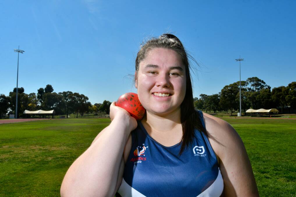 GOING PLACES: Emma Berg has enjoyed another successful season in athletics. Picture: NONI HYETT