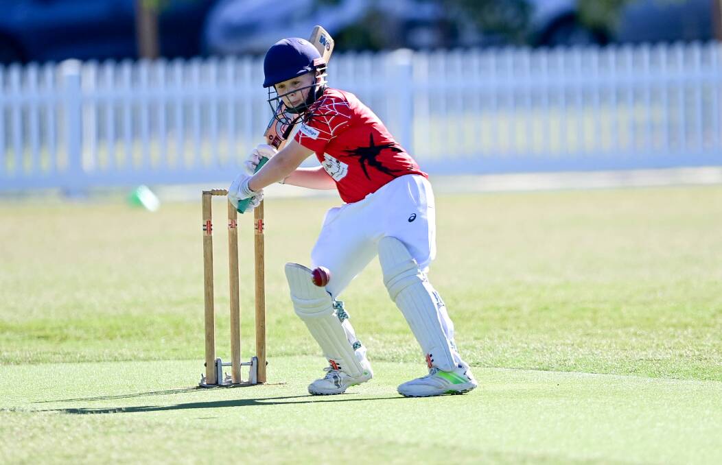 Bendigo United's Louis Travaglia on his way to an unbeaten 37 in the under-12A clash with Strathdale-Maristians. Picture by Brendan McCarthy