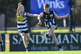 Action from the Srathfieldsaye versus Castlemaine junior clash on Sunday. Pictures by Darren Howe