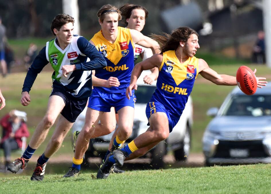 Jye Formosa was most valuable player for the HDFNL under-18 football squad. Picture: DARREN HOWE
