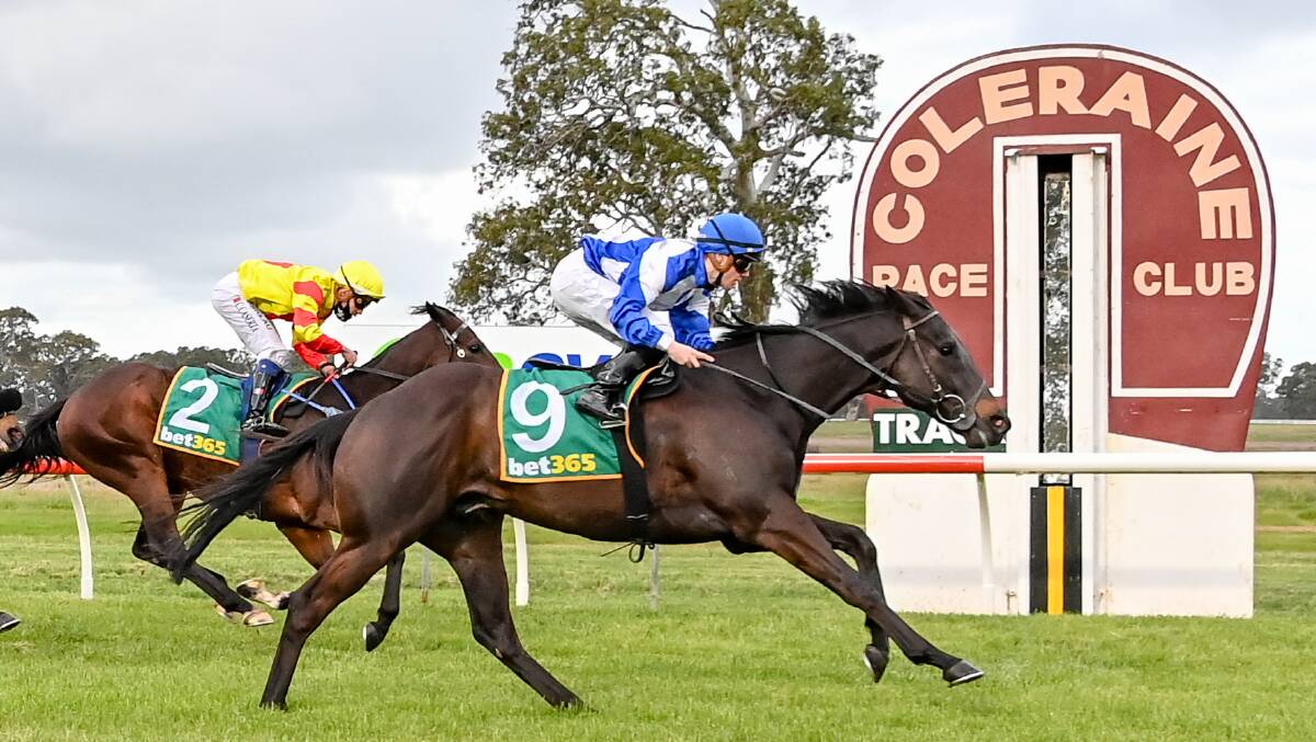 Will Price guides Silent Command to a strong win in Saturday's Coleraine Cup. Picture: RACING PHOTOS