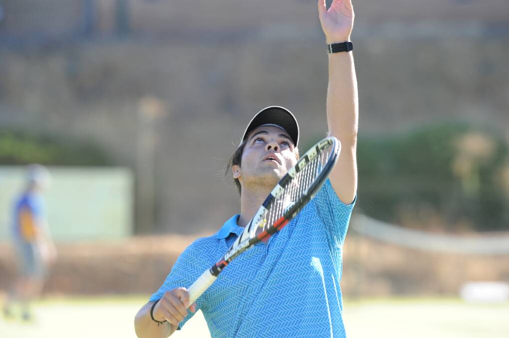 IN FORM: South Bendigo's Ryan Leader will play a key role in the Premier League tennis top-of-the-table clash.