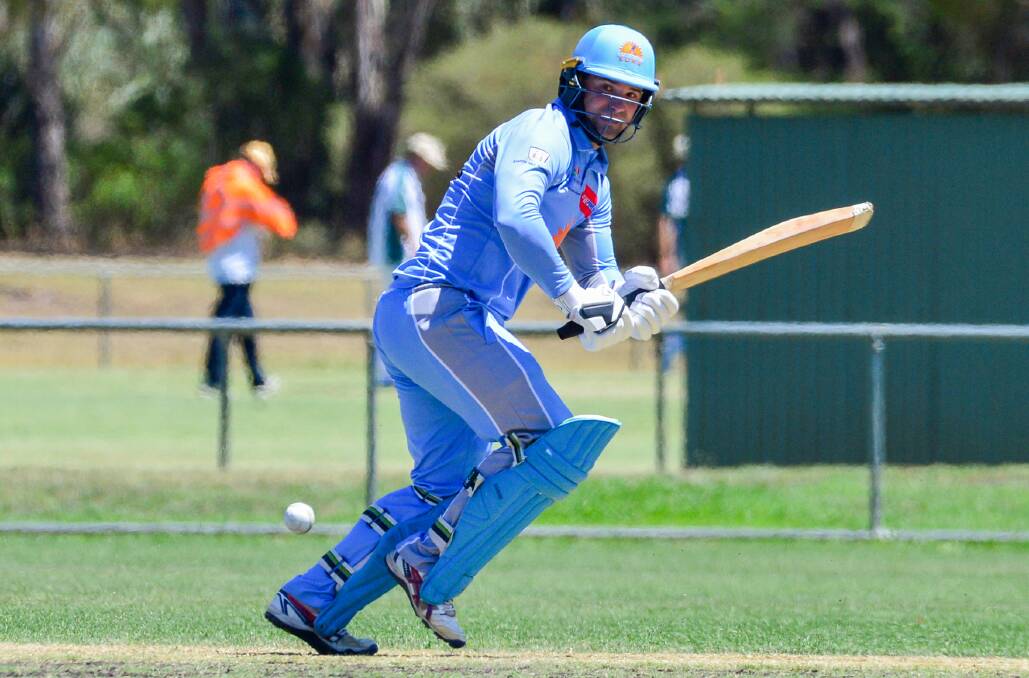 SUN-SATIONAL: Strathdale's Cam Taylor had a day out with bat and ball against Bendigo United. Picture: DARREN HOWE