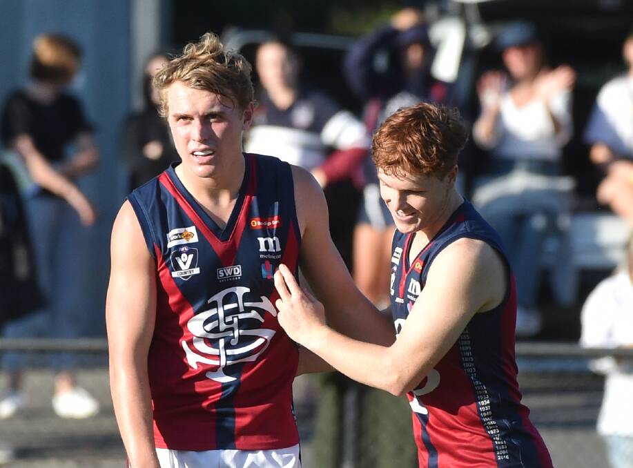 GOOD DAY: Cobi Maxted and Noah Walsh were influential in Sandhurst's win over Maryborough. Picture: NONI HYETT