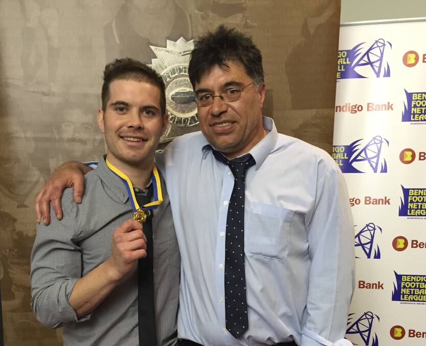 Brodie and Derrick Filo after Brodie won the 2015 Michelsen Medal.