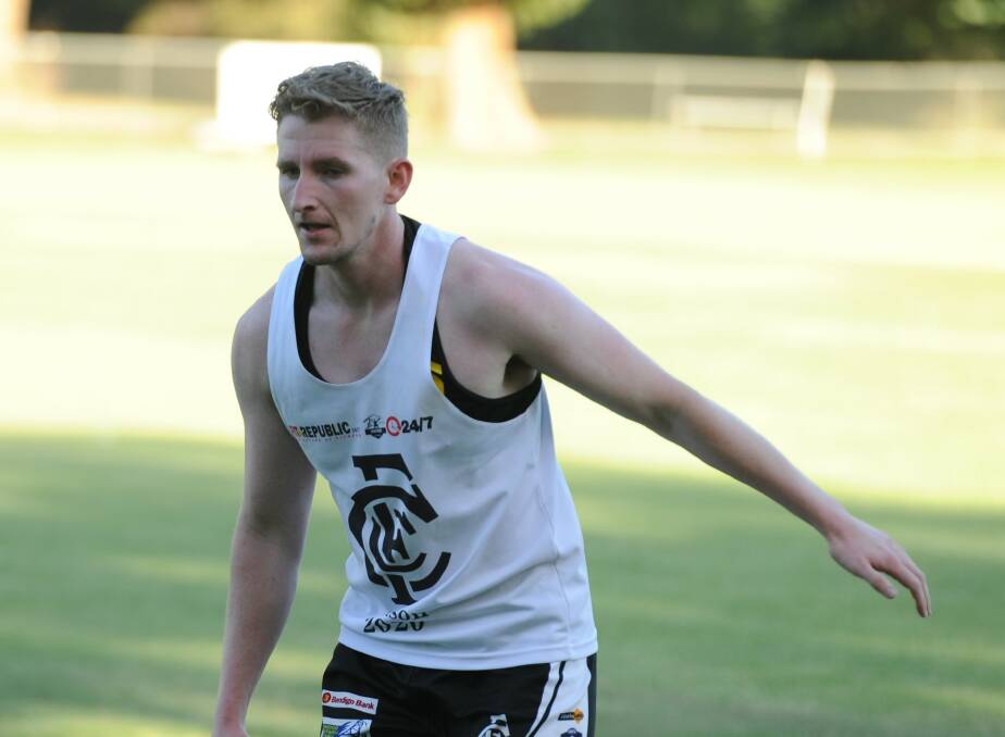 Caleb Kuhle on the training track at Camp Reserve.