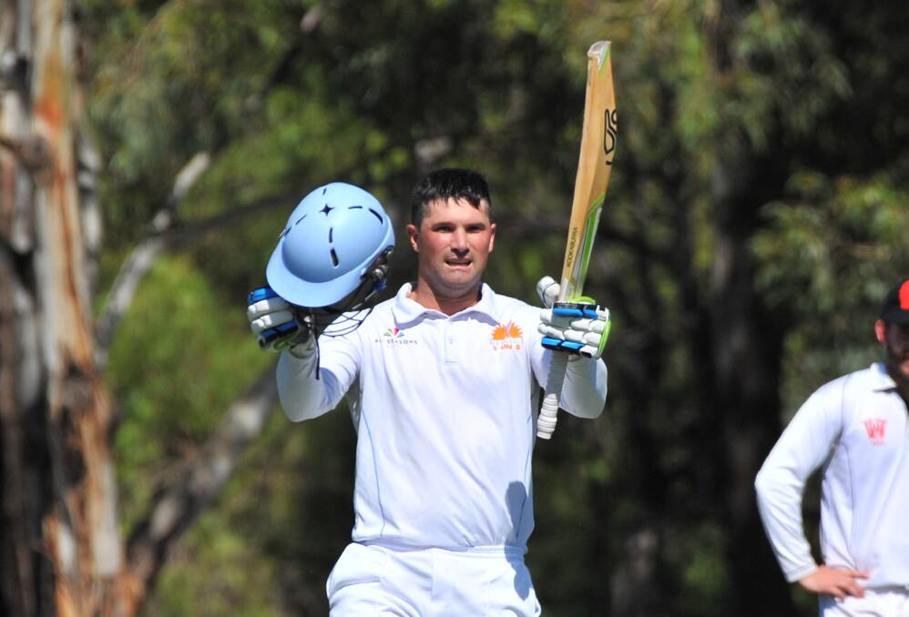 BEST IN THE BUSINESS: Strathdale-Maristians all-rounder Cameron Taylor after making a century against White Hills.