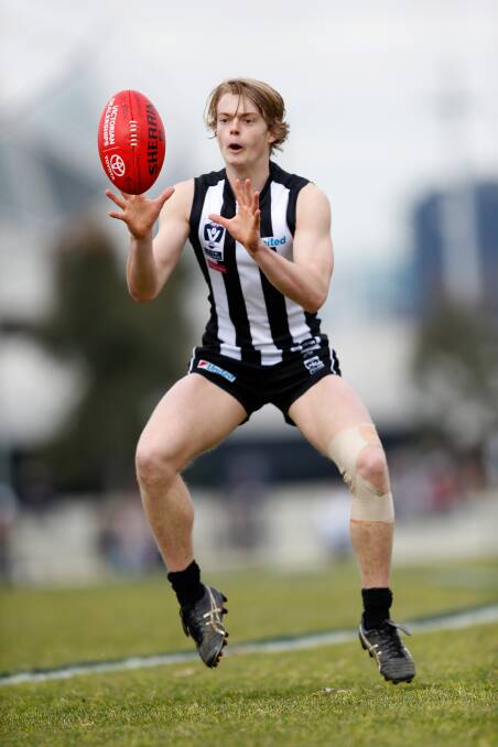 TALENT: Lachlan Tardrew, 19, was one of Collingwood's best players in the Magpies' round one win over Coburg in the VFL. Picture: GETTY IMAGES