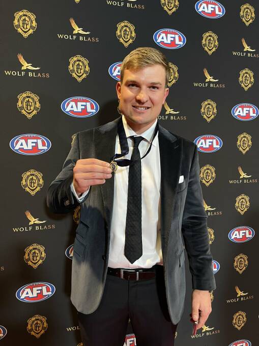 Ollie Wines after winning the Brownlow Medal.