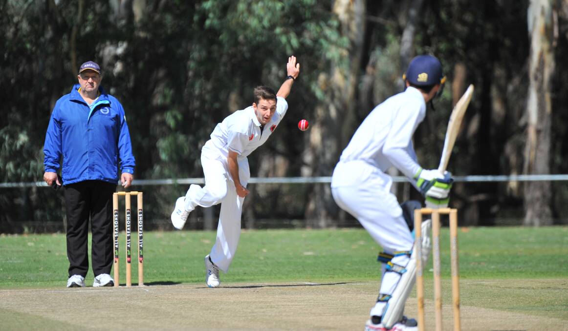 Rhys Irwin had a day out with the ball for White Hills against Strathdale-Maristians. Picture: ADAM BOURKE