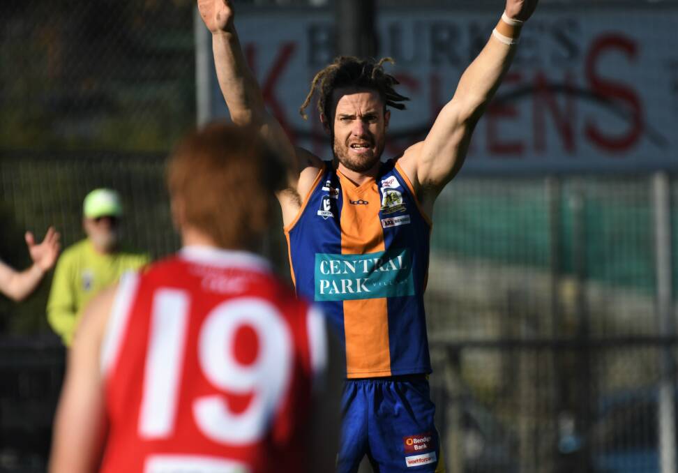 DEFENCE: Golden Square skipper Jack Geary is playing off half-back this season. Picture: ADAM BOURKE
