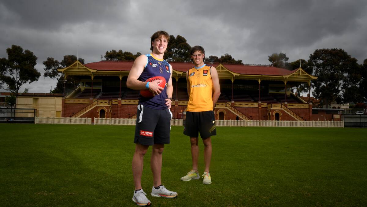 Harvey Gallagher and Jason Gillbee are in the mix for the AFL National Draft. Picture by Noni Hyett