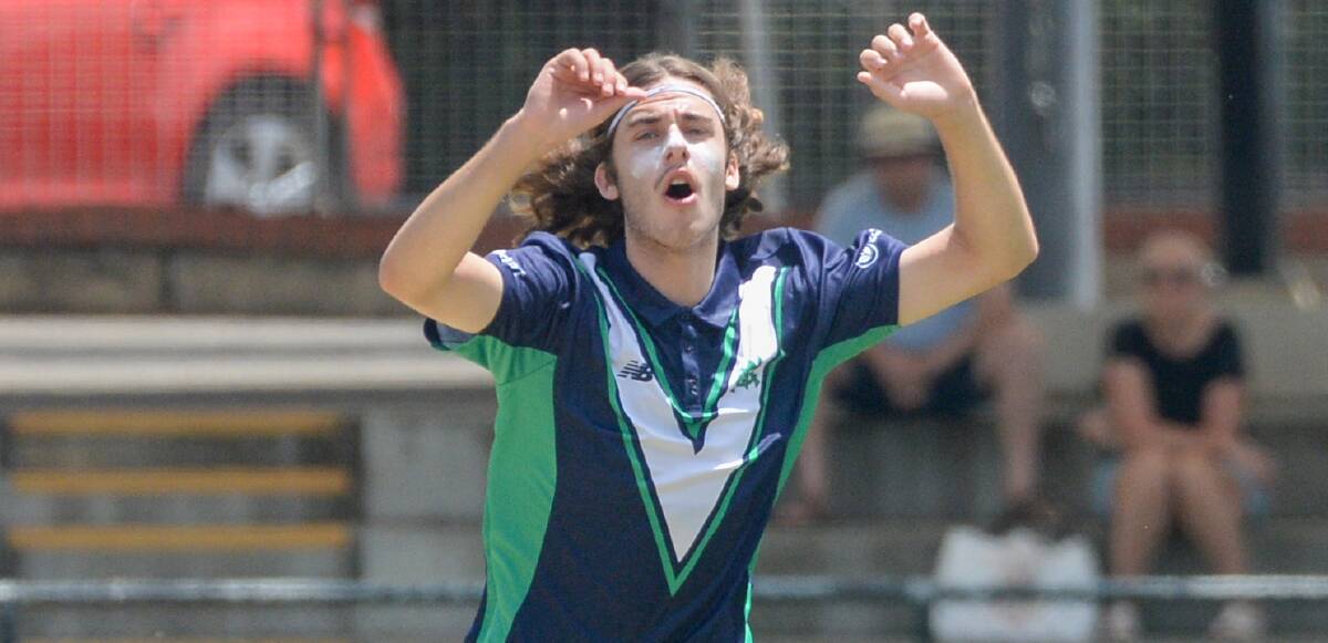 BRIGHT FUTURE: Strathdale-Maristians' paceman Jack Pysing gave his all for Vic Country. Picture: DARREN HOWE