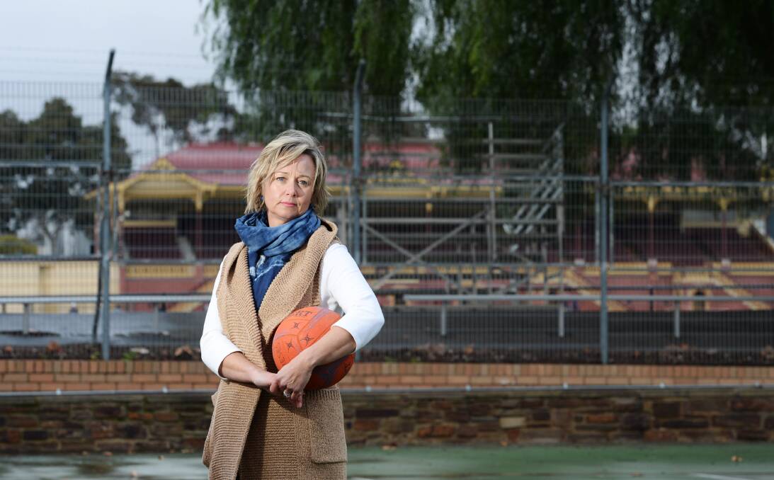 TIME FOR CHANGE: Cath Robertson wants the "primitive" facilities for women at Bendigo's Queen Elizabeth Oval upgraded. Picture: DARREN HOWE