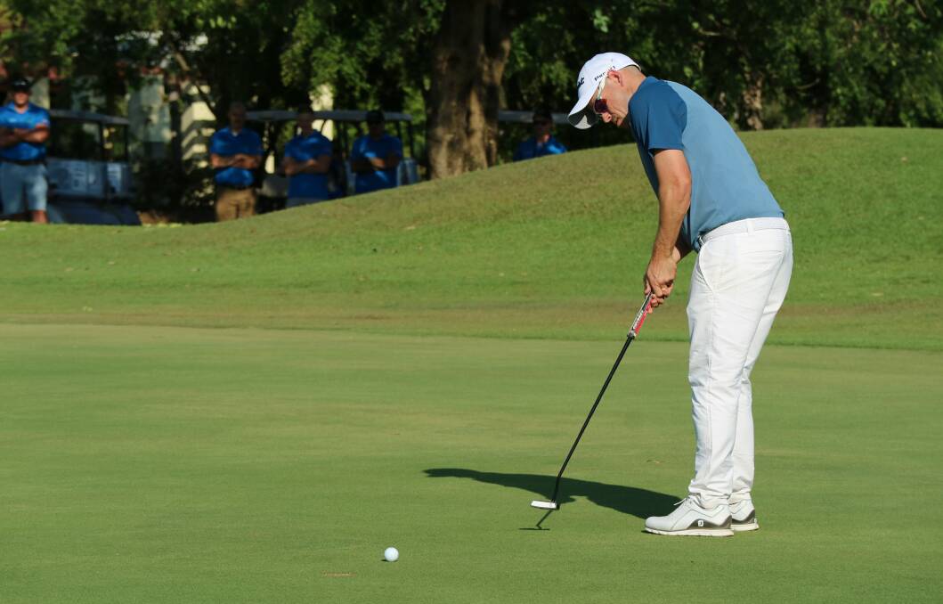 Andrew Martin nails a birdie on day one. Picture: PGA AUSTRALIA
