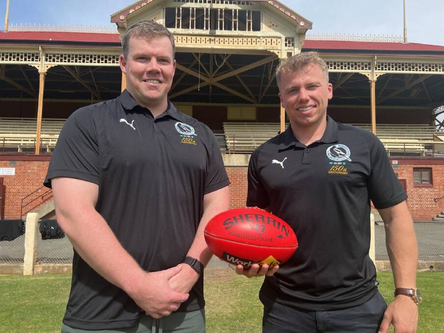 Matt Johnston and Coby Perry will share the coaching duties at Maryborough this season. Picture by Maryborough FNC