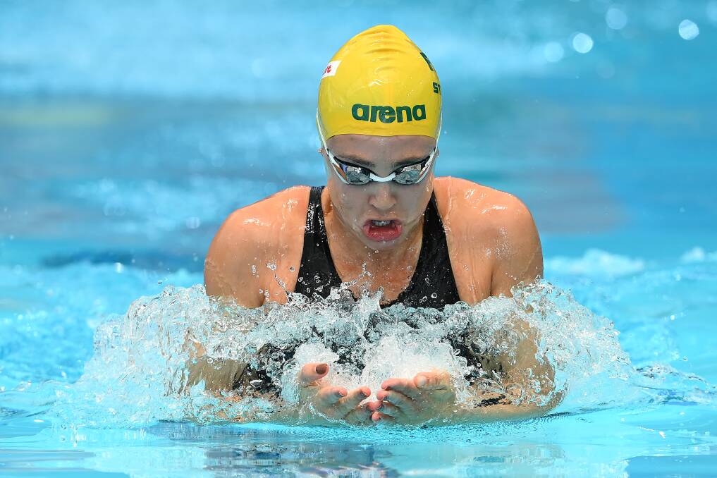 Jenna Strauch won a silver medal at the World Short Course Championships in Melbourne. Picture by Getty Images