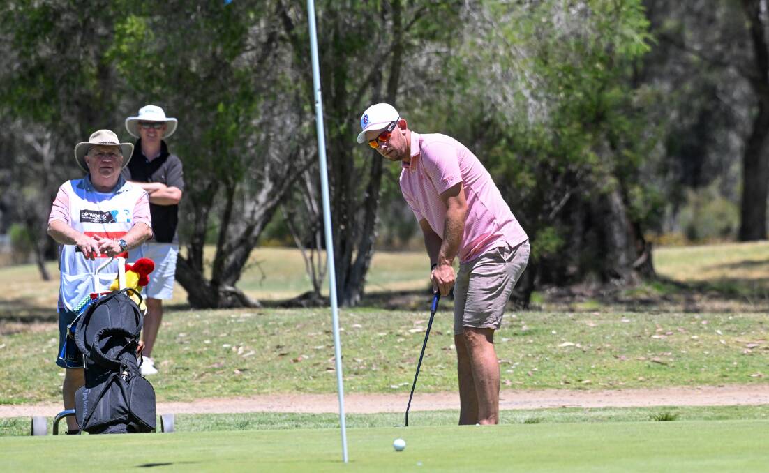 Lucas Herbert in action at last year's Christmas Challenge at the Bendigo Golf Club. Picture by Darren Howe