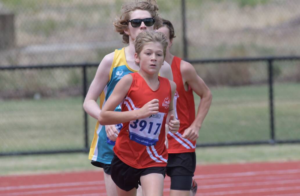 RISING STAR: Logan Tickell broke the Bendigo Centre record for the under-13 class in Tuesday night's 3000m event.
