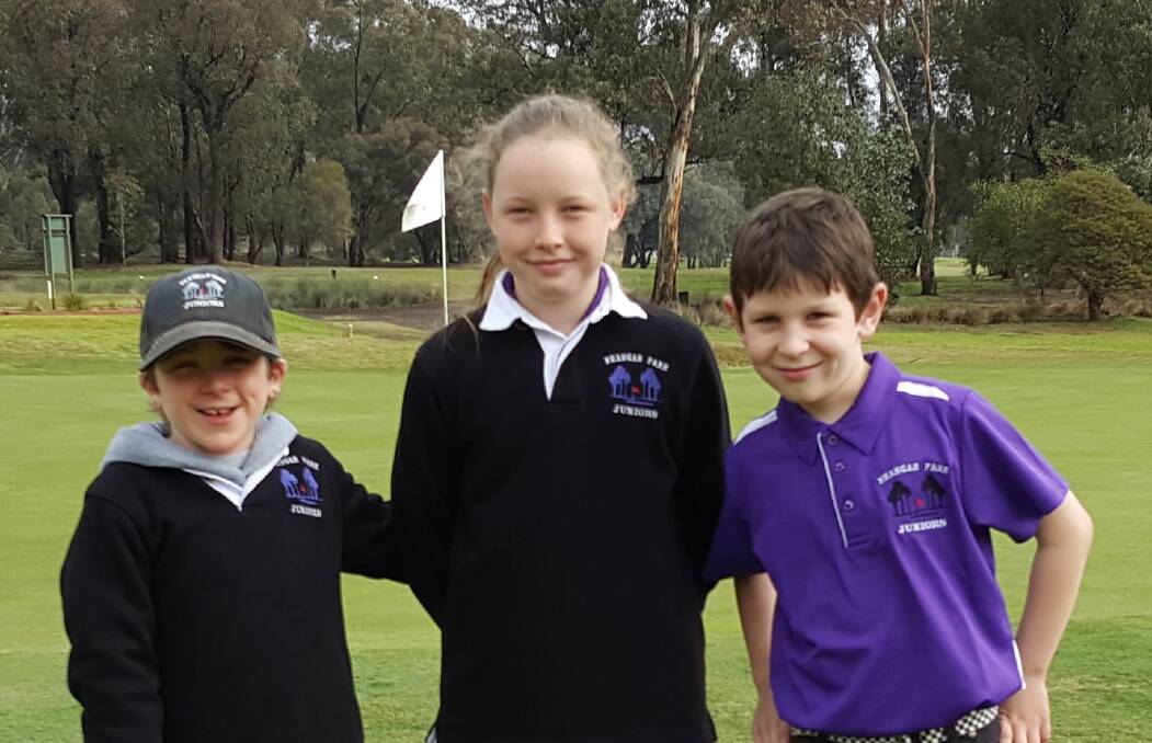 JUNIOR STARS: Ethan Hafkamp, Jazy Roberts and Declan Todhunter were successful at Neangar Park on Sunday. Picture: CONTRIBUTED