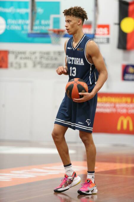Dyson Daniels in action for Victoria at the under-20 national titles. Picture: BASKETBALL VICTORIA