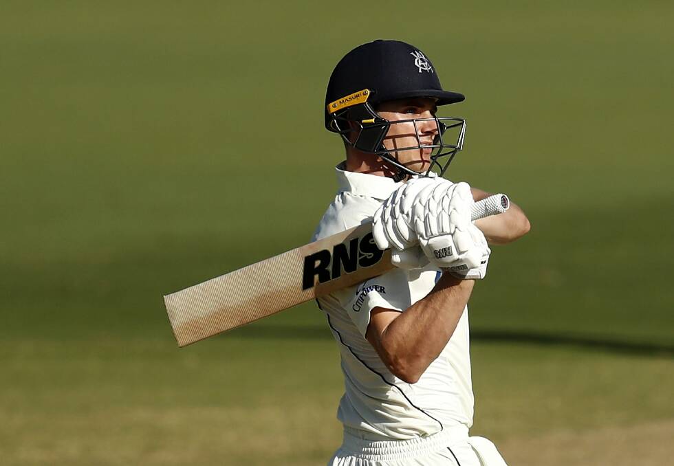 James Seymour during his Sheffield Shield debut for Victoria. Picture: GETTY IMAGES
