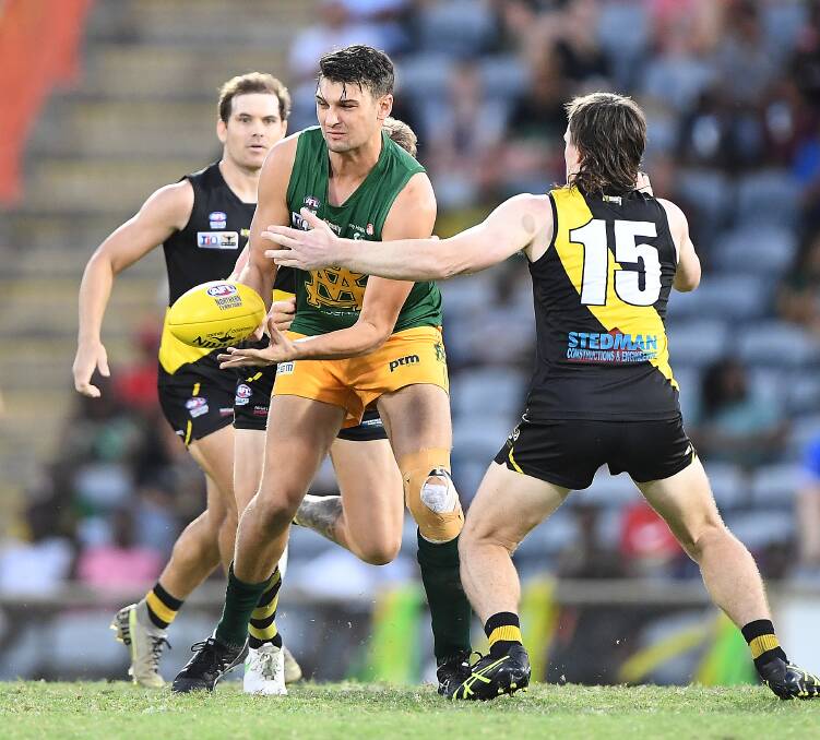 KEY SIGNING: Brandyn Grenfell playing in the NTFL grand final. Picture: Felicity Elliott/AFLNT MEDIA