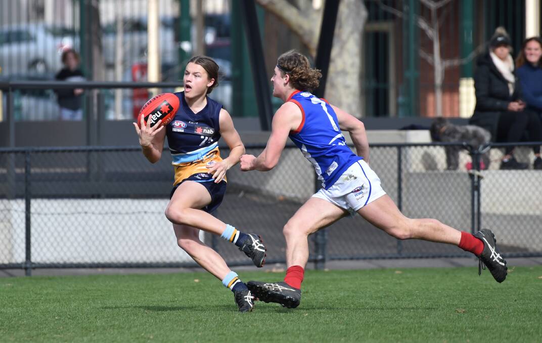 ELUSIVE: Jack Ginnivan has made an impact for the Bendigo Pioneers inside forward 50 in the second half of the season. Picture: GLENN DANIELS