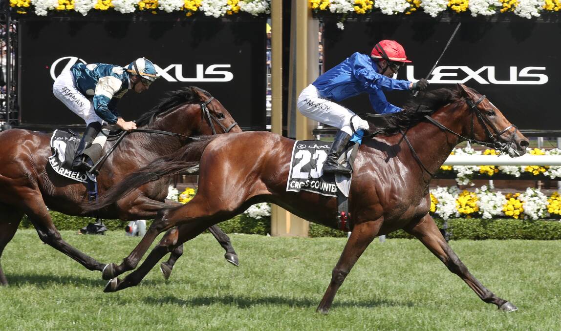 Cross Counter and Kerrin McEvoy win the Melbourne Cup. Picture: AAP