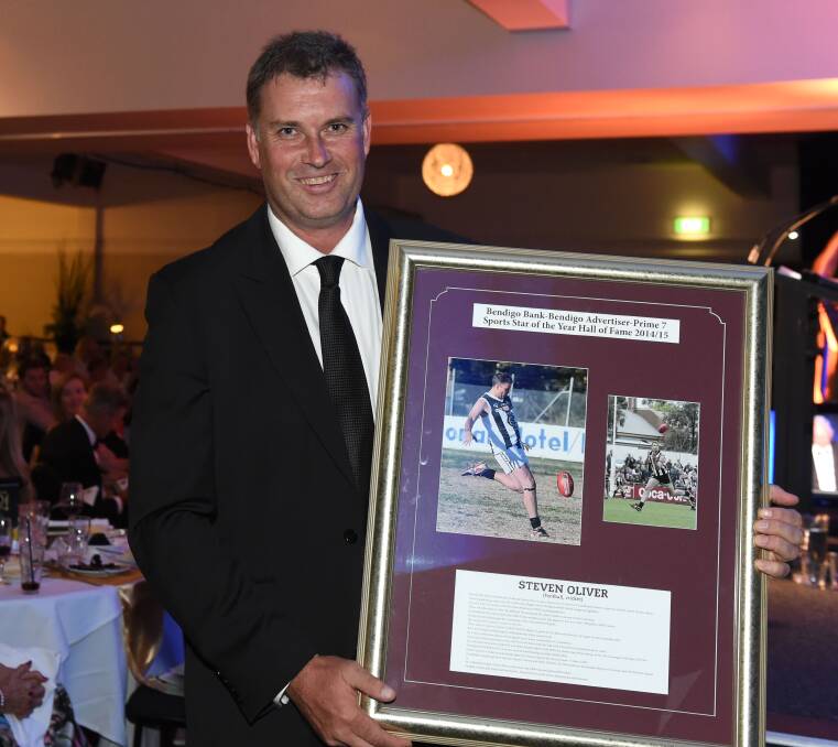 Steven Oliver after being inducted to the Bendigo Sports Star Hall of Fame.