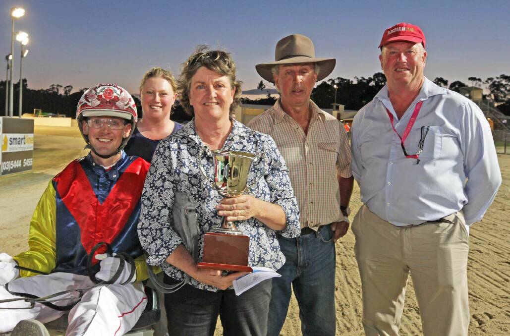 Chris Svanosio and the winning connections after Sparkling Success' victory. Picture: STUART McCORMICK