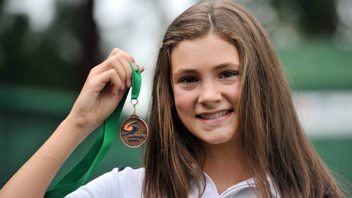 Jenna Strauch, aged 13, after winning the Victorian Championship.