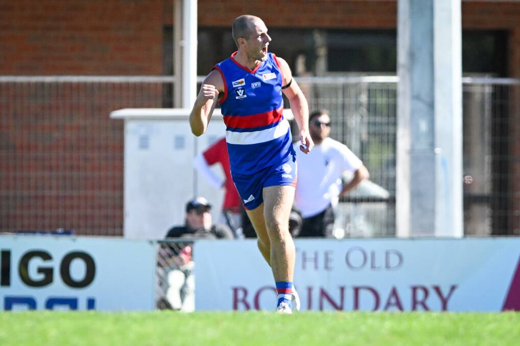 Ryan Hartley after kicking one of his three goals for North Bendigo.