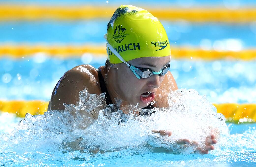 Jenna Strauch won the silver medal in the 200m breaststroke in Birmingham. Picture: GETTY IMAGES