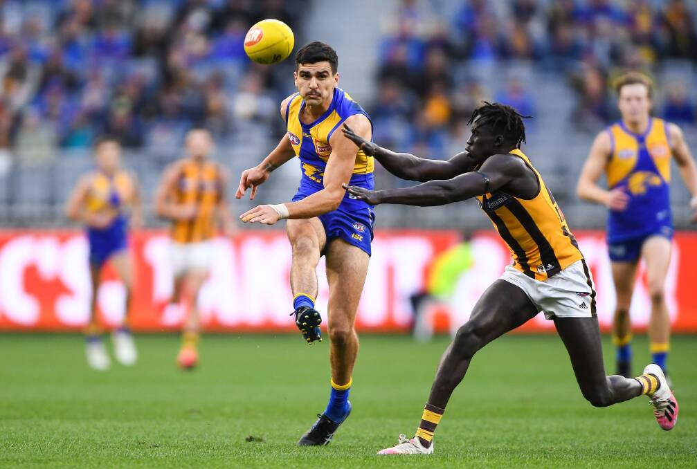 CONTRACT EXTENSION: Tom Cole will stay with the West Coast Eagles for another three years. Picture: GETTY IMAGES
