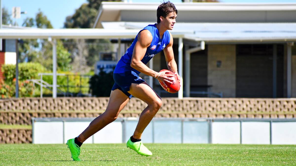 Flynn Perez at North Melbourne training. Picture: NMFC