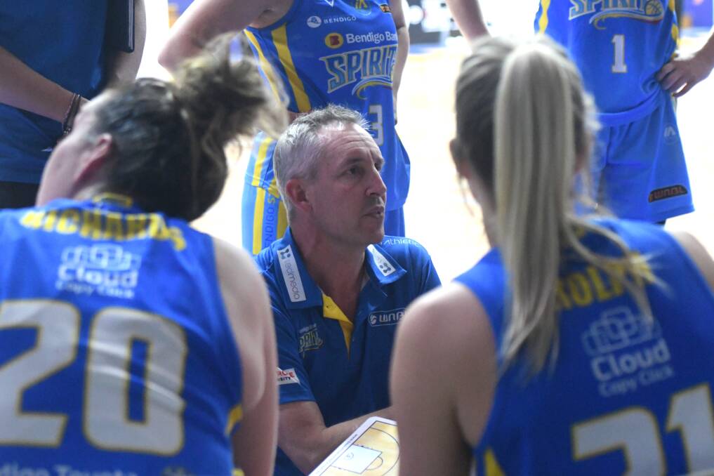Bendigo Spirit coach Simon Pritchard wants to see out his contract with the club. Picture: NONI HYETT