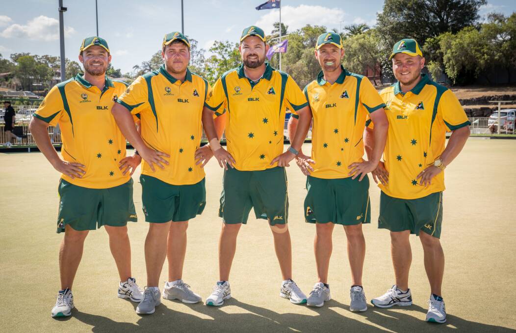 Australia's men's squad - Aron Sherriff, Corey Wedlock, Aaron Wilson, Barrie Lester, Aaron Teys.