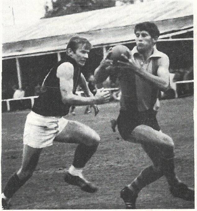 HARD TO STOP: Peter Moroni in action for Golden Square in the late 1960s.