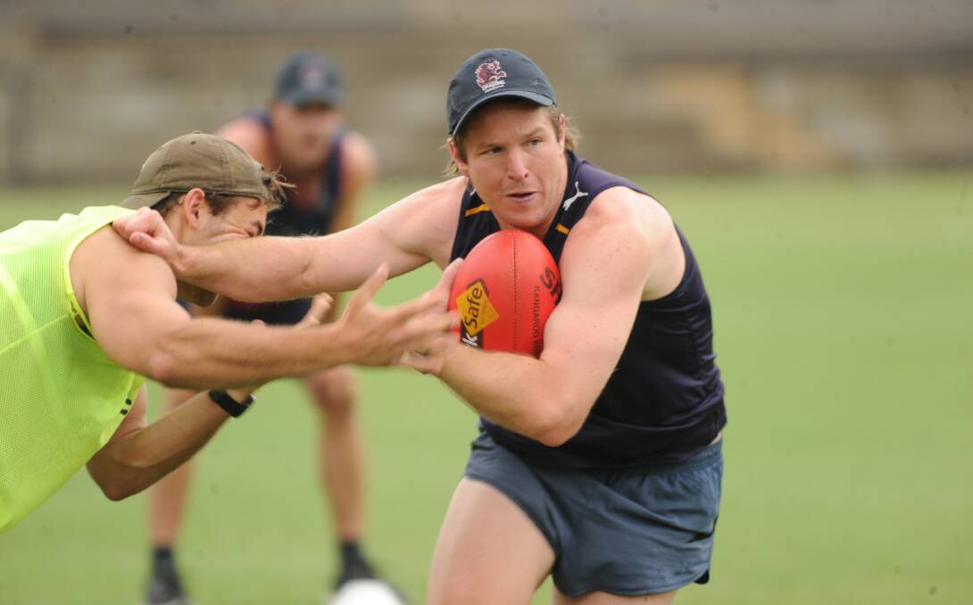 Lee Coghlan during pre-season training with the Dragons.