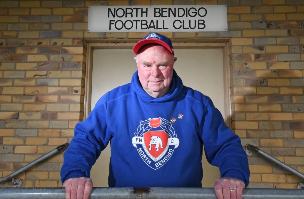 PRIDE AND JOY: Francis Boyd has been a volunteer at North Bendigo Football Netball Club since 1968. The 65-year-old has high hopes the Dogs will win another flag on Saturday. Picture: DARREN HOWE