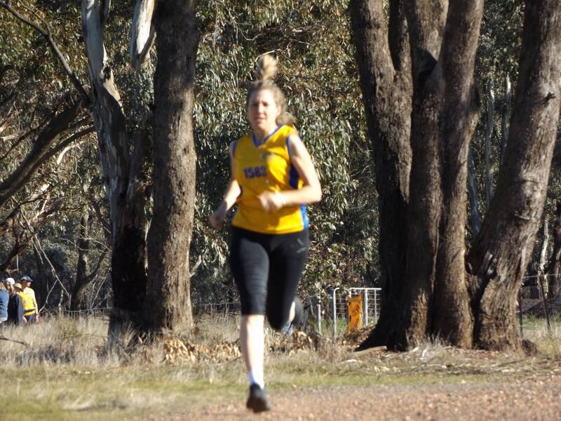 TOO GOOD: Ingrid Douglas races clear to win the Vin Drechsler Memorial 5km. Picture: CONTRIBUTED