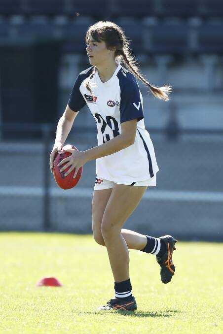 TONS OF TALENT: North Melbourne AFLW recruit Tara Slender in training with Victoria Country. Picture: GETTY IMAGES