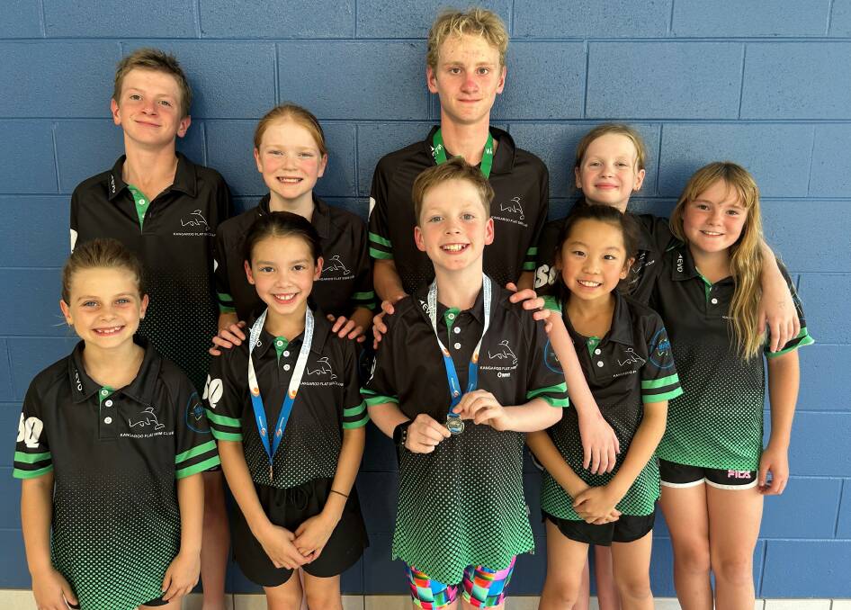 Some of the Kangaroo Flat Swimming Club members that competed at the Victorian Country All Junior Swimming Championships.
