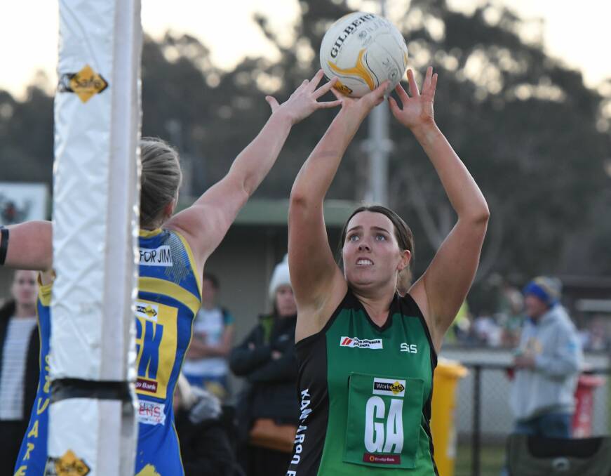 Kangaroo Flat goal attack Abbey Ryan. Picture: ADAM BOURKE