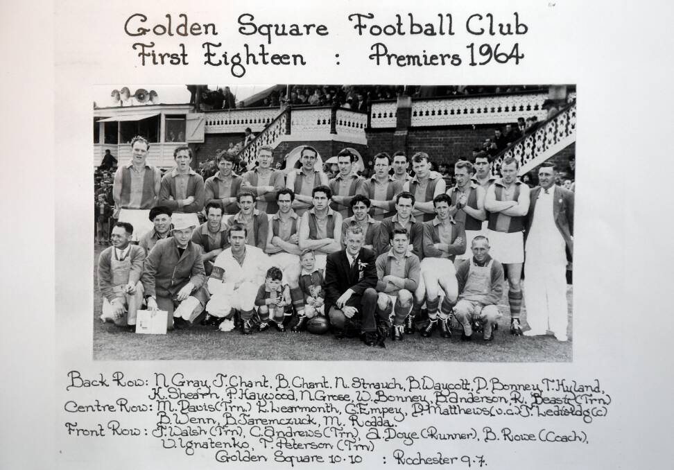 Golden Square's 1964 premiership side which was captained by John Ledwidge.