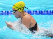 GREEN AND GOLD: Jenna Strauch swimming for Australia at last year's Tokyo Olympics. Picture: GETTY IMAGES