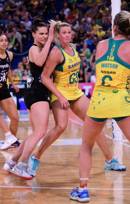 Caitlin Thwaites in action against New Zealand. Picture: PATRICK THWAITES